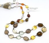 LAST STRAND Multi stone necklace 104cts 27 Beads-beads incl pearls-Beadthemup