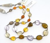 LAST STRAND Multi stone necklace 107cts 27 Beads-beads incl pearls-Beadthemup