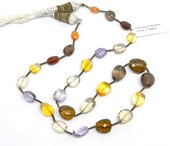 LAST STRAND Multi stone necklace 115cts 27 Beads-beads incl pearls-Beadthemup