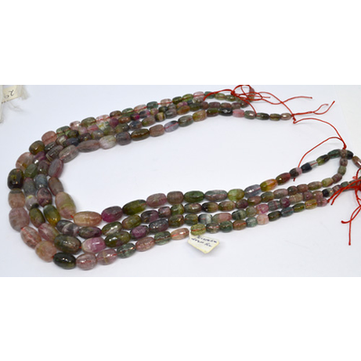 LAST STRANDS Tourmaline FAC.Drum 4x3mm up to 19x11mm strand