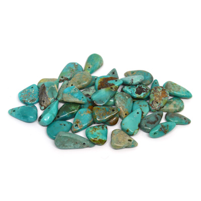 Turquoise Top drill teardrop Polished approx. 8-10mm small EACH BEAD