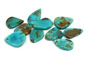 Turquoise Top drill teardrop Polished approx. 15-18mm large EACH BEAD-beads incl pearls-Beadthemup