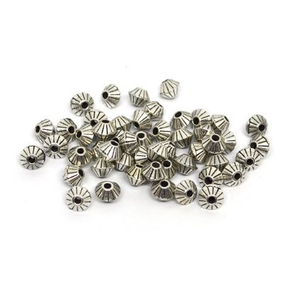 Base Metal 4mm Bicone Bead 50 pack
