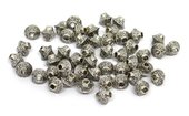 Base Metal 6mm Bicone Bead 50 pack-findings-Beadthemup