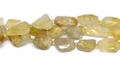 Golden Rutile Quartz Fac. Nugget approx. 10x12 22 beads per Strand-beads incl pearls-Beadthemup