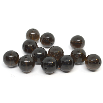 Smokey Quartz Pol. Round 18mm EACH BEAD
