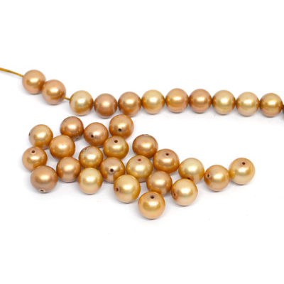 Fresh Water Pearl Light Gold 6mm Round EACH BEAD
