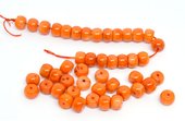 Coral Orange Polished Rondel 5x7mm EACH BEAD-beads incl pearls-Beadthemup