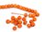 Coral Orange Polished Rondel 7x10mm EACH BEAD