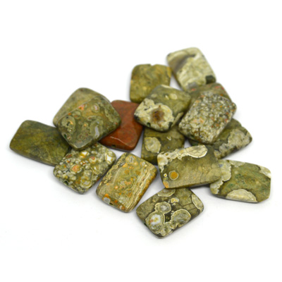 Rhyolite Rectangle  Fac. 18x12mm EACH BEAD