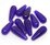 Jade Dyed Faceted Teardrop 28x11mm Purple PAIR each