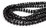 Black spinel Faceted Wheel 7x4mm Strand 80 beads