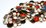 Onyx and Pearl copper Bezel Necklace 90cm 