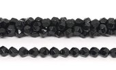 Onyx Faceted diamond Cut 8mm strand 46 beads-beads incl pearls-Beadthemup