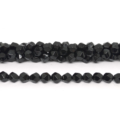 Onyx Faceted diamond Cut 8mm strand 46 beads