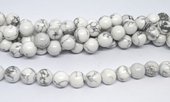 White Howlite Polished Round 12 strand 30 beads-beads incl pearls-Beadthemup