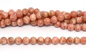 Rhodochrocite Argentina Polished Round 8mm Strand 46 beads-beads incl pearls-Beadthemup