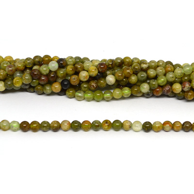 Green Garnet Polished Round 4mm strand 98 beads