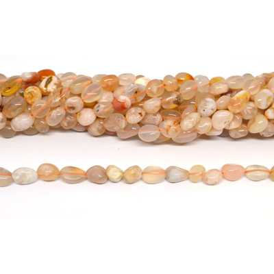 Cherry Blossom Agate Nugget 8x10mm strand 38 beads