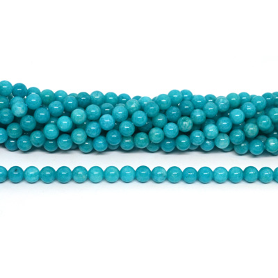 Amazonite (dyed) Polished round 6mm strand 60 beads