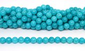 Amazonite (dyed) Polished round 8mm strand 46 beads-beads incl pearls-Beadthemup