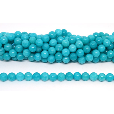 Amazonite (dyed) Polished round 8mm strand 46 beads