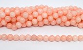 Morganite Pink (dyed) Polished Round 8mm strand 47 beads-beads incl pearls-Beadthemup