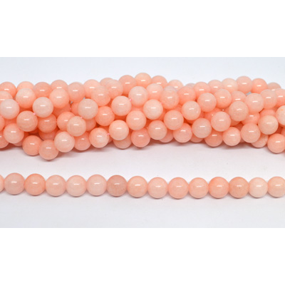 Morganite Pink (dyed) Polished Round 8mm strand 47 beads