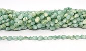 Green Angelite Nugget 6x8mm strand 56 beads-beads incl pearls-Beadthemup