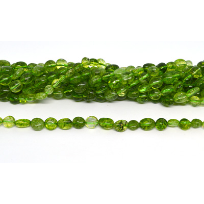 Green quartz Nugget 6x8mm strand 46 beads