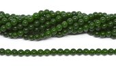 Hetian Green Jade (dyed) polished round 6mm strand 64 beads-beads incl pearls-Beadthemup