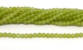 Hetian Green Jade (dyed) polished round 4mm strand 90 beads-beads incl pearls-Beadthemup