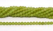 Hetian Green Jade (dyed) polished round 6mm strand 64 beads-beads incl pearls-Beadthemup
