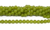 Hetian Green Jade (dyed) polished round 10mm strand 36 beads-beads incl pearls-Beadthemup