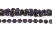 Amethyst Faceted Coin 10mm strand 32 beads-beads incl pearls-Beadthemup
