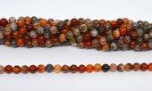Red Moss Agate polished Round 6mm strand 64 beads-beads incl pearls-Beadthemup