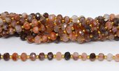 Strawberry Quartz Faceted Rondel 8x6mm strand 45 beads-beads incl pearls-Beadthemup
