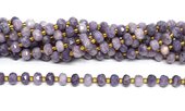 Purple Lepidolite Rondel 8x6mm strand 45 beads-beads incl pearls-Beadthemup