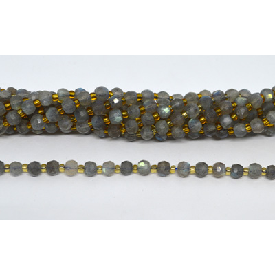 Labradorite Rondel 6x4mm strand 57 beads