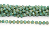 Amazonite Rondel 8x6mm strand 45 beads-beads incl pearls-Beadthemup