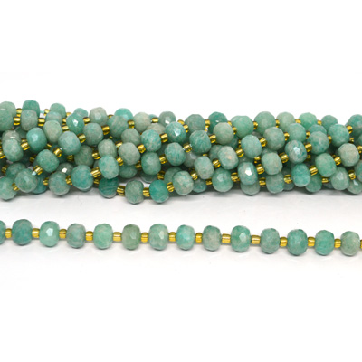 Amazonite Rondel 8x6mm strand 45 beads