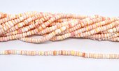 Pink Shell Rondel 2x4mm strand 160 beads-beads incl pearls-Beadthemup