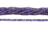 Amethyst light Rondel 2x4mm strand 166 beads-beads incl pearls-Beadthemup