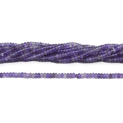 Amethyst light Rondel 2x4mm strand 166 beads