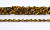 Tiger Eye Saucer 4x2mm strand 164 beads-beads incl pearls-Beadthemup