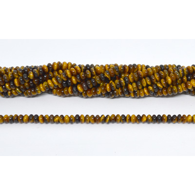 Tiger Eye Saucer 4x2mm strand 164 beads