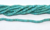 Turquoise (dyed) Rondel 2x4mm strand 166 beads-beads incl pearls-Beadthemup
