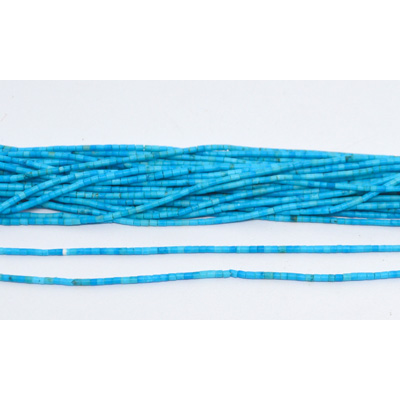 Turquoise Tiny Tube approx 1x1mm strand 38cm