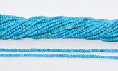 Turquoise Tiny rondel approx 2x1mm strand 240 beads-beads incl pearls-Beadthemup