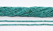 Turquoise Tiny rondel approx 2x1mm strand 240 beads-beads incl pearls-Beadthemup